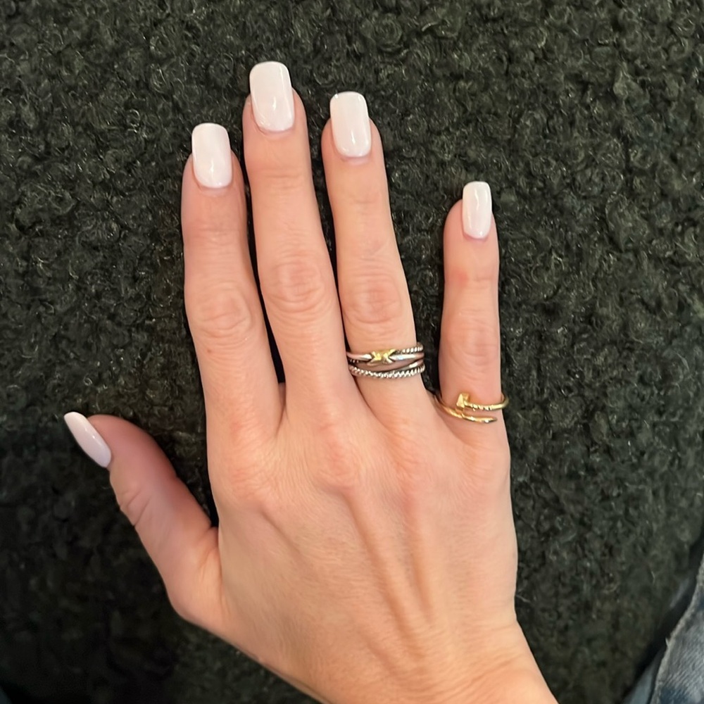 David Yurman 6mm X Crossover Ring in Silver with 18K Gold